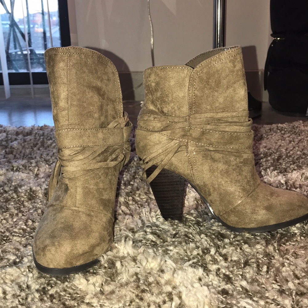 Gray booties